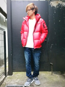 「AVIREX（アヴィレックス）のアイテム（ダウンジャケット/コート）」を使った、kazuさん（メンズ・180cm）の秋コーディネート