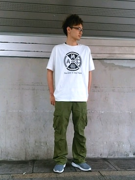「AVIREXMILITARYCAMP」｜kazuさん（メンズ・180cm）の夏コーディネート