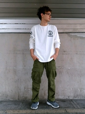「AVIREXMILITARYCAMP」｜kazuさん（メンズ・180cm）の夏コーディネート