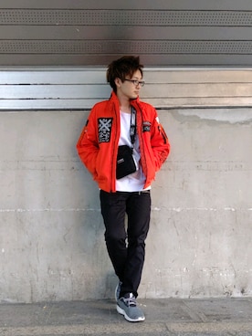 「やっぱりストリートが好き」｜「アイテム（MA-1）」を使った、kazuさん（メンズ・180cm）の秋コーディネート