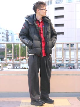 「AVIREX（アヴィレックス）のアイテム（ダウンジャケット/コート）」を使った、kazuさん（メンズ・180cm）の秋コーディネート