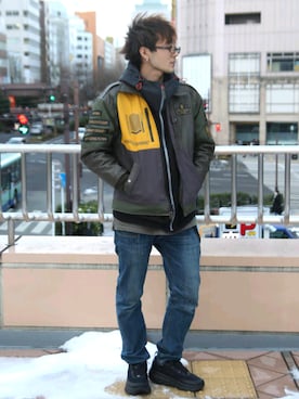 kazuさん（メンズ・180cm）の冬コーディネート