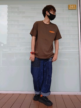 「マスク」｜kazuさん（メンズ・180cm）の春コーディネート