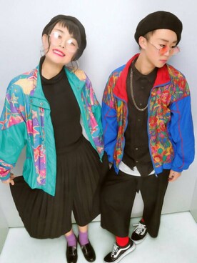 「VANS（バンズ）のアイテム（スニーカー、ブラック系）」を使った、TAT$Uさん（メンズ）の冬コーディネート