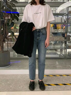 「--（--）のアイテム（スタジャン）」を使った、xiMindyさん（レディース・161cm）の秋コーディネート
