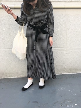 「ZARAワンピース」｜maicoさん（レディース・165cm）の春コーディネート