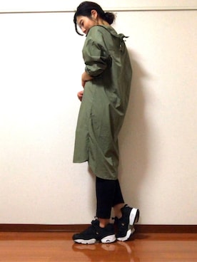 「SEVENDAYS=SUNDAY（セブンデイズサンデイ）のアイテム（シャツワンピース）」を使った、BIBIIさん（レディース・166cm）の秋コーディネート