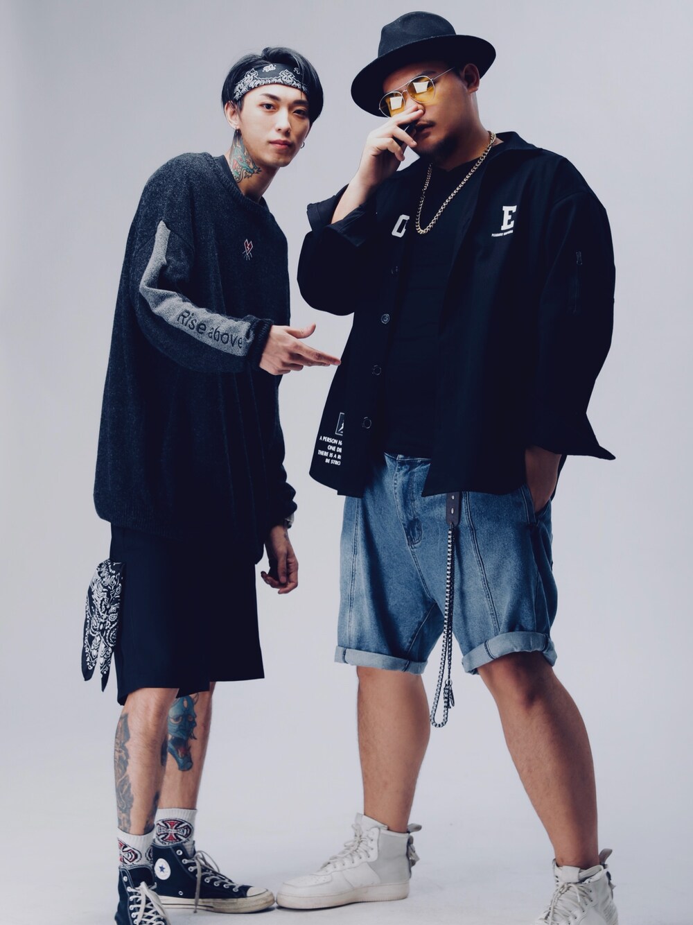 「streetstyle、Hard Rock」｜「JSMIXのアイテム（ブルゾン、ブラック系）」を使った、BIG SIZE WAYさん（メンズ・190cm）の夏コーディネートの1枚目の写真