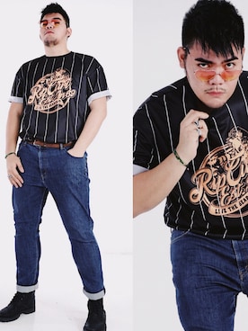 「アイテム（パンツ）」を使った、BIG SIZE WAYさん（メンズ・190cm・20代）の秋コーディネート