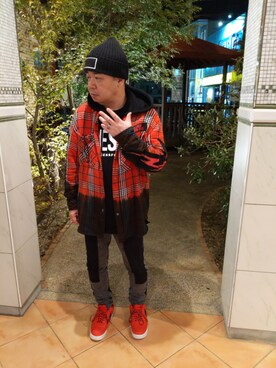 「DIESEL（ディーゼル）のアイテム（シャツ/ブラウス）」を使った、とっくんさん（メンズ・170cm）の冬コーディネート
