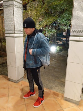 「DIESEL（ディーゼル）のアイテム（シャツ/ブラウス）」を使った、とっくんさん（メンズ・170cm）の冬コーディネート
