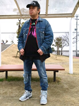 「DIESEL（ディーゼル）のアイテム（シャツ/ブラウス）」を使った、とっくんさん（メンズ・170cm）の冬コーディネート