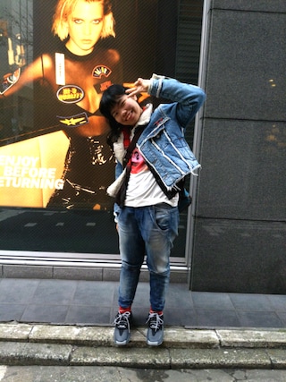 DIESEL  レディース　デニムボアジャケット DIESEL（ディーゼル）の「レディース デニム ボア ジャケット（デニム