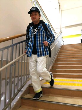 「DIESEL（ディーゼル）のアイテム（シャツ/ブラウス）」を使った、とっくんさん（メンズ・170cm）の春コーディネート