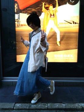 「CIAOPANIC TYPY（チャオパニックティピー）のアイテム（オールインワン・サロペット）」を使った、とっくんさん（メンズ・170cm）の春コーディネート