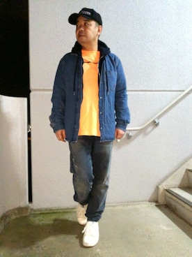 「DIESEL（ディーゼル）のアイテム（Tシャツ/カットソー）」を使った、とっくんさん（メンズ・170cm）の春コーディネート