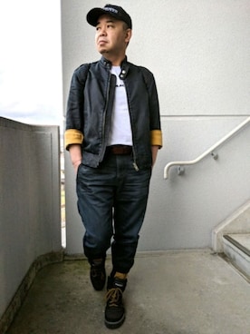 「BLACK GOLD（ブラックゴールド）のアイテム」を使った、とっくんさん（メンズ・170cm）の春コーディネート
