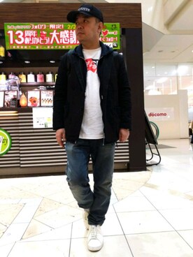 「DIESEL（ディーゼル）のアイテム（Tシャツ/カットソー）」を使った、とっくんさん（メンズ・170cm）の春コーディネート