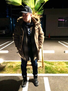 「DIESEL（ディーゼル）のアイテム（シャツ/ブラウス）」を使った、とっくんさん（メンズ・170cm）の秋コーディネート