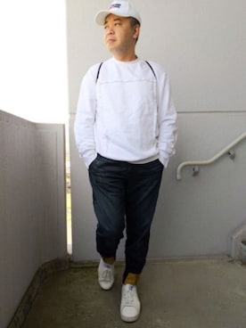 「DIESEL（ディーゼル）のアイテム（Tシャツ/カットソー）」を使った、とっくんさん（メンズ・170cm）の春コーディネート