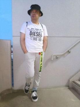 「DEISEL」｜とっくんさん（メンズ・170cm）の夏コーディネート