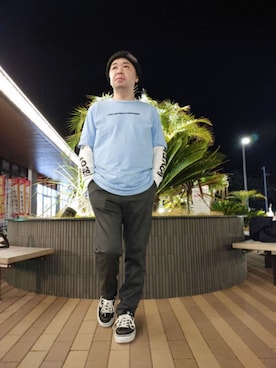 「DIESEL」｜「アイテム（ニットキャップ/ビーニー）」を使った、とっくんさん（メンズ・170cm）の春コーディネート