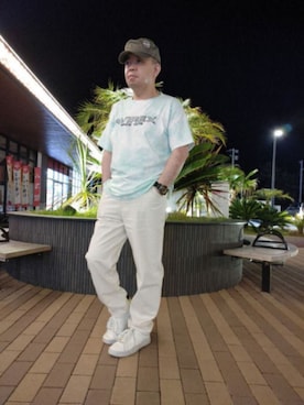 「ワークキャップ」｜「アイテム（腕時計）」を使った、とっくんさん（メンズ・170cm）の春コーディネート