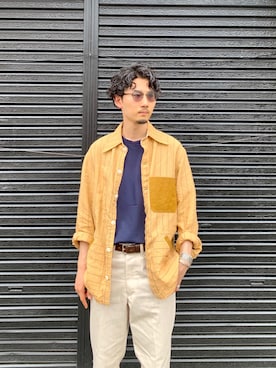 「NICHOLAS DALEY（ニコラスデイリー）のアイテム（その他アウター）」を使った、Akira Hamadaさん（メンズ・175cm）の夏コーディネート