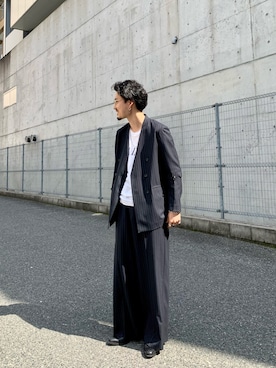 「JOHN LAWRENCE SULLIVAN（ジョンローレンスサリバン）のアイテム（トップス）」を使った、Akira Hamadaさん（メンズ・175cm）の春コーディネート
