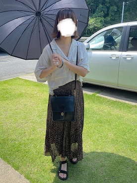 「花柄スカート」｜備忘録さん（レディース・161cm・10代）の夏コーディネート