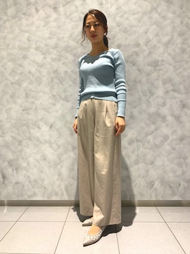 「チュールパンプス」｜HIMIKO　有楽町マルイ店さん（レディース・163cm）の春コーディネート