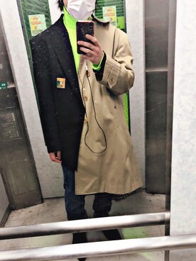 「JOHN LAWRENCE SULLIVAN」｜「アイテム（ノーカラージャケット）」を使った、H.Mさん（メンズ・165cm）の冬コーディネート