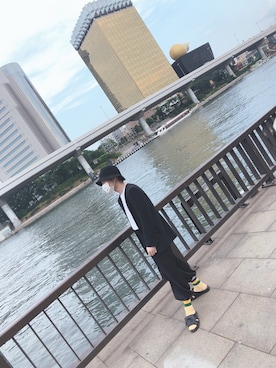 「GIVENCHY（ジバンシイ）のアイテム（ノーカラージャケット）」を使った、H.Mさん（メンズ・165cm）の夏コーディネート