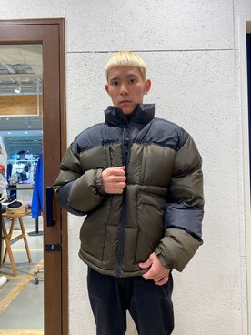 「XLARGE（エクストララージ）のアイテム（ダウンジャケット/コート）」を使った、香村大貴さん（メンズ・165cm）の冬コーディネート