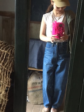 「OSMOSIS（オズモーシス）のアイテム（モッズコート）」を使った、凛さん（レディース・153cm）の夏コーディネート