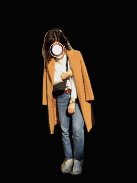 「ジャックパーセル」｜「アイテム（チェスターコート）」を使った、na.___.eさん（レディース・161cm）の秋コーディネート