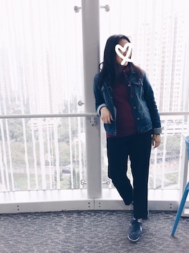 「WINTER STYLE」｜「アイテム（パーカー）」を使った、CARAさん（レディース・159cm）の春コーディネート