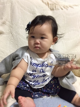 「CORVA（コルヴァ）のアイテム」を使った、りこたんさん（キッズ・70cm）の秋コーディネート