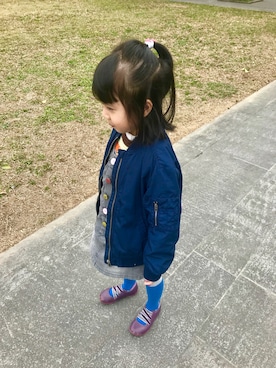 「Levi's（リーバイス）のアイテム（ワンピース/ドレス）」を使った、Kikololoさん（キッズ・110cm）の冬コーディネート