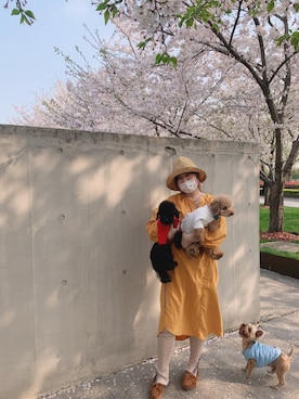 「花見」｜「アイテム（ワンピース/ドレス）」を使った、ALULAさん（キッズ・100cm）の春コーディネート