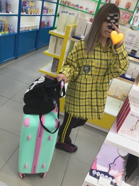 「韓国旅行」｜「アイテム（パンツ）」を使った、えびさん（レディース・160cm）の春コーディネート