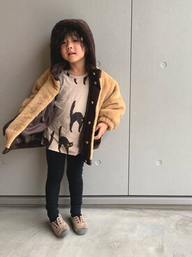 「Mini Rodini（ミニロディーニ）のアイテム（ジャケット/アウター）」を使った、teppeiiiさん（キッズ・110cm）の春コーディネート