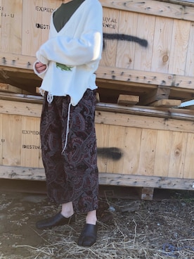 「doublet（ダブレット）のアイテム（ニット/セーター）」を使った、Sidさん（メンズ・174cm）の冬コーディネート