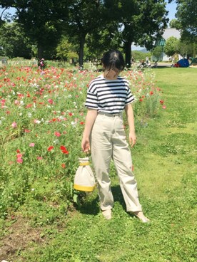 「しまむら（シマムラ）のアイテム（パンツ）」を使った、ナギサさん（レディース・160cm）の春コーディネート