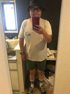 「MR.GENTLEMAN（ミスタージェントルマン）のアイテム（レッグウェア）」を使った、かっしーさん（メンズ・172cm）の夏コーディネート