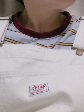 「coen（コーエン）のアイテム（ジャンパースカート）」を使った、midoriさん（レディース・156cm）の春コーディネート