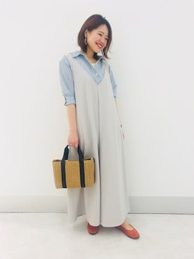 「平成最後のWEARISTAセンバツ」｜「アイテム（オールインワン・サロペット）」を使った、satoさん（レディース・158cm）の春コーディネート