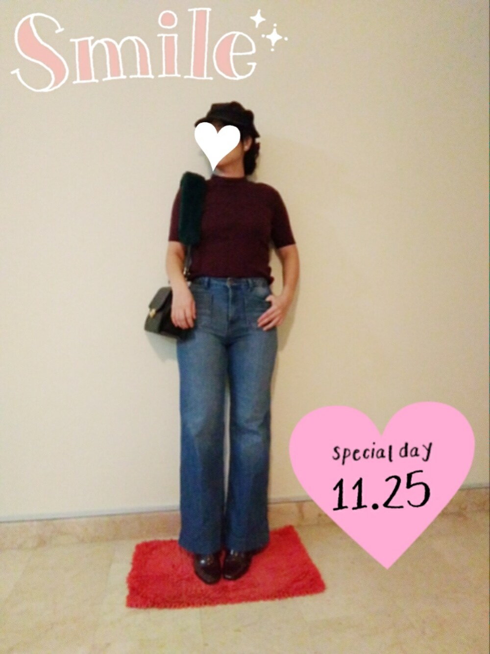 「しまむら、GU、UNIQLO、PAGEBOY、ZARA、FOREVER 21、キャスケット、一年中夏、シンガポール在住、ハイネック」｜「しまむらのアイテム（キャスケット、グレー系）」を使った、Mi.さん（レディース・164cm）の秋コーディネートの1枚目の写真