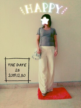 「white pants」｜Mi.さん（レディース・164cm）の冬コーディネート