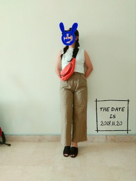 「RETRO GIRL（レトロガール）のアイテム（キャップ）」を使った、Mi.さん（レディース・164cm）の冬コーディネート